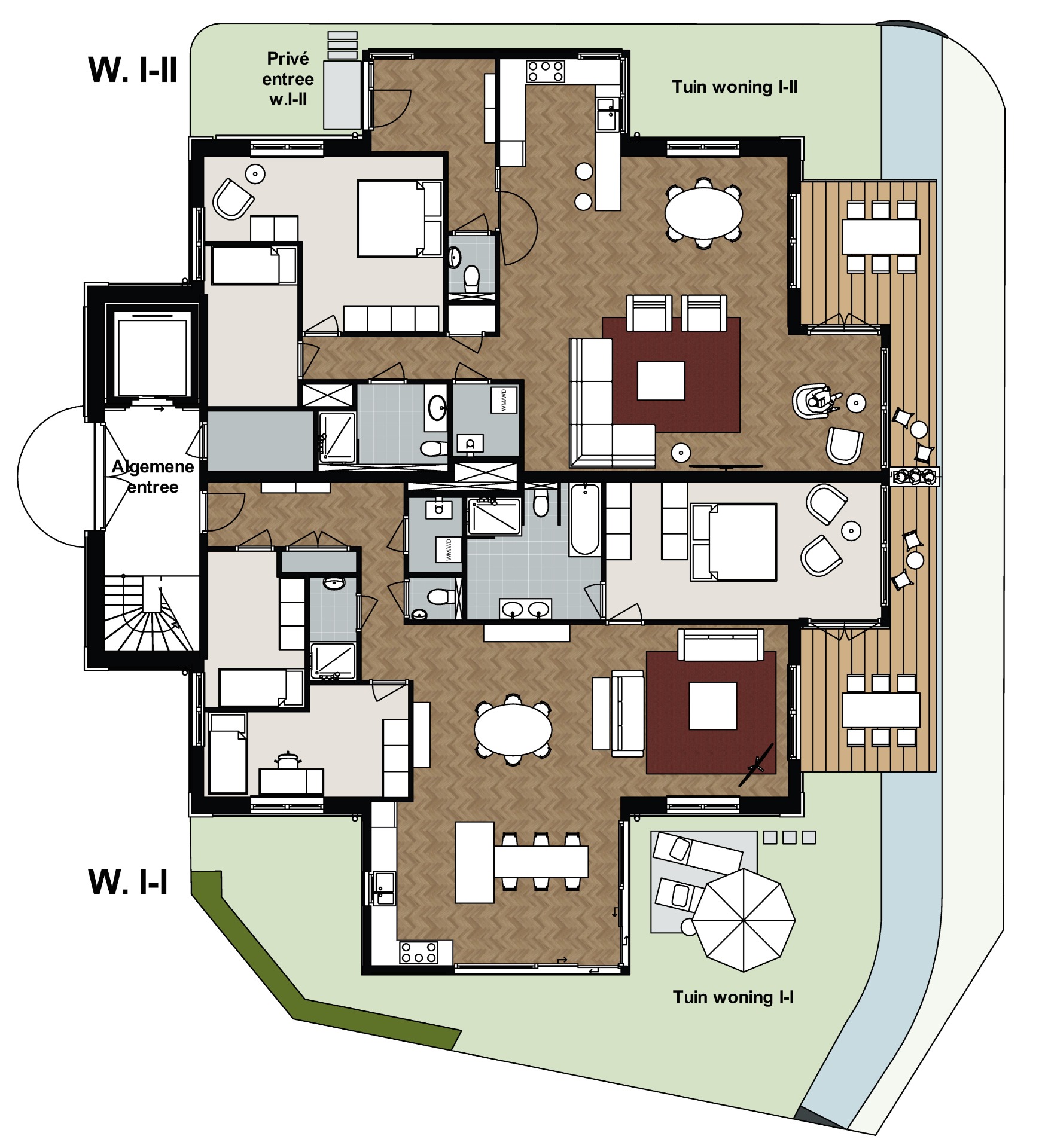 Begane grond verdieping