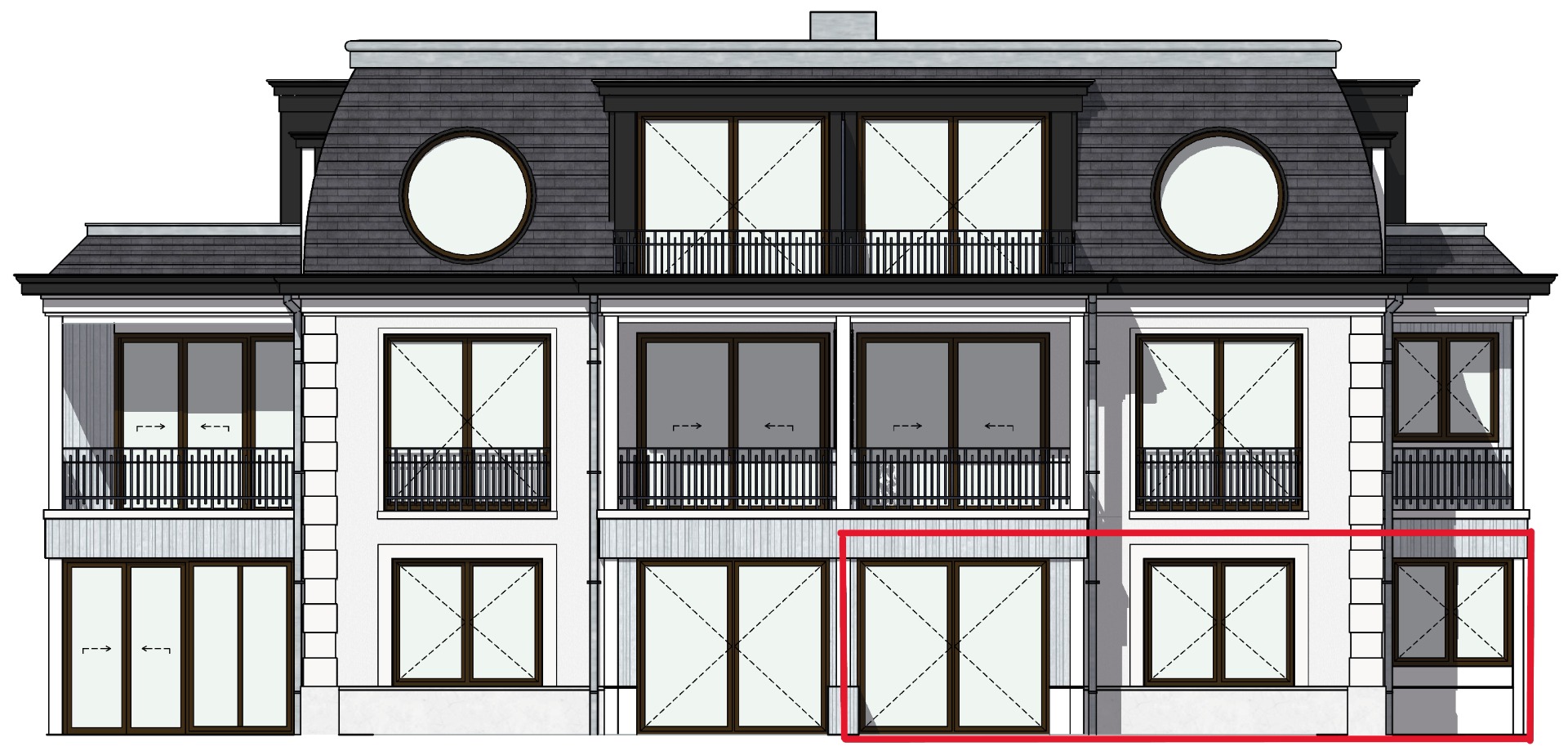 Residentie I-II Begane Grond Oostzijde
