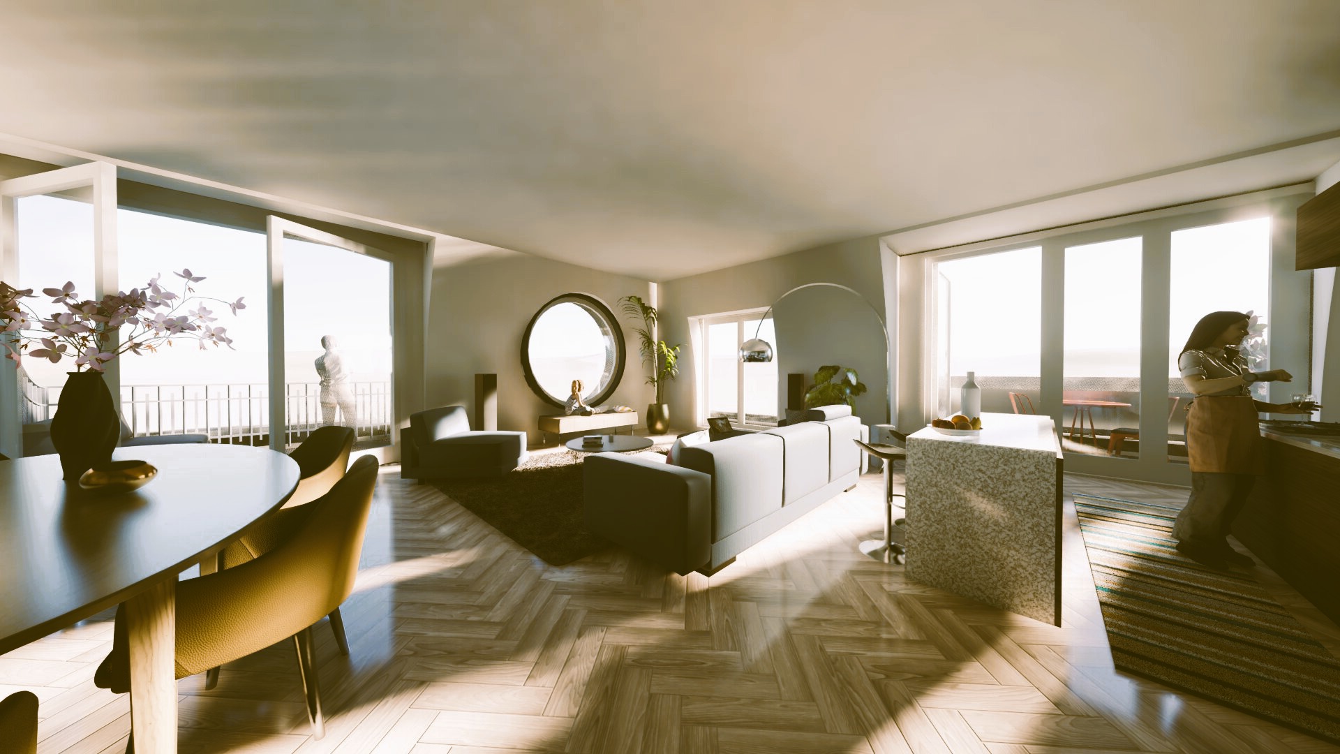 Impressie penthouse I-V